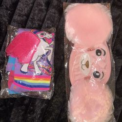 Cute 2 In 1 Kids Winter Animal Face Breathable Bear Mask & Earmuffs