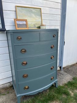 Beautiful Vintage Blue-Gray Dresser