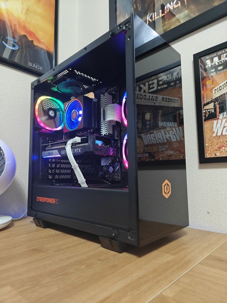 Custom Gaming Computer PC Desktop AMD Ryzen 3600, Nvidia 3060 Ti, 32GB DDR4, ASUS, Corsair, RGB, Xbox, PS5, Fortnite, White