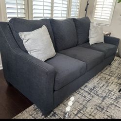 Living Spaces - Navy Blue Couch