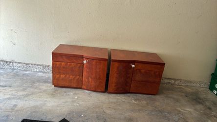 Wood Nightstands with Drawers