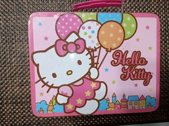 Sanrio Hello Kitty Pink Metal Tin Lunch