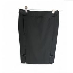 Vintage Yves Saint Laurent black high waisted midi pencil skirt 34 / 0