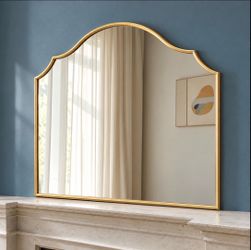 Gold Arch Framed Wall Mirror