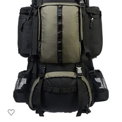 Internal Frame Hiking Backpack with Rainfly, Green
