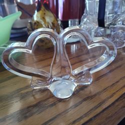 WATERFORD Marquis Crystal Dual Heart PICTURE FRAME 3"x5" Sweet Memories