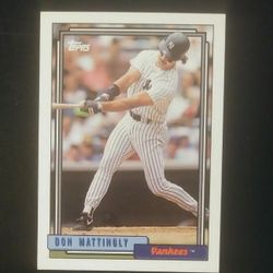1992 Topps Don Mattingly New York Yankees N.Y. #300 Baseball Card Collectible Vintage Sports MLB Trading Pro Professional