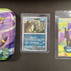Pokémon TCG Umbreon 059/131 Reverse Holo + Mini Tin & Art Card Bundle – Prismatic Evolutions