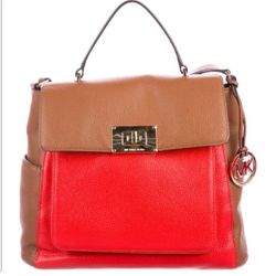 Michael Kors Sloan Turn lock leather satchel bag