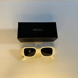 White Prada Symbole Sunglasses 