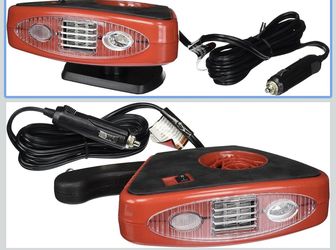 RV Camper 12 Volt Auto Heater Defroster with LED Ligh