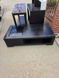 FREE - Coffee table, desk, side table, car seat, trash can