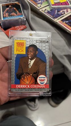 1990 NBA Hoops Derrick Coleman Lottery Pick Card