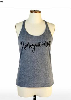Honeymoonin' Graphic Tank Top Size Medium