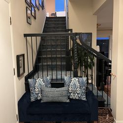 Navy Blue Bench with storage