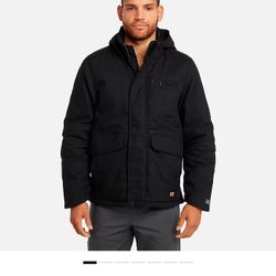 Men's Timberland PRO Ironhide Insulated Hooded Jacket original fit men's large NWT selling for only $100 retails for $160 plus tax 