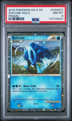 Pokemon Company 2010 Suicune HGSS Promo Holo HGSS21 PSA 8 English