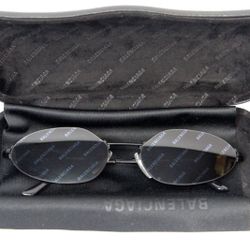 Balenciaga Black Invisible Oval Sunglasses 0055S with Logo Mens Womens 58 19 140 Accessories Glasses NO Gucci Versace Louis Vuitton Armani Nike Jordan