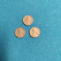 1937 Wheat Penny Lot - All Three Mints!