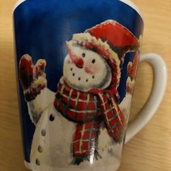 Vintage Christmas Snowman Coffie Mug 12oz