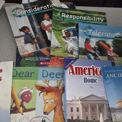 Over 50 Elementary Age School Books/Materials 