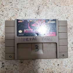 Mortal Kombat Super Nintendo SNES Game 