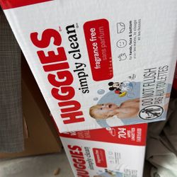 2 Boxes Huggies Wipes