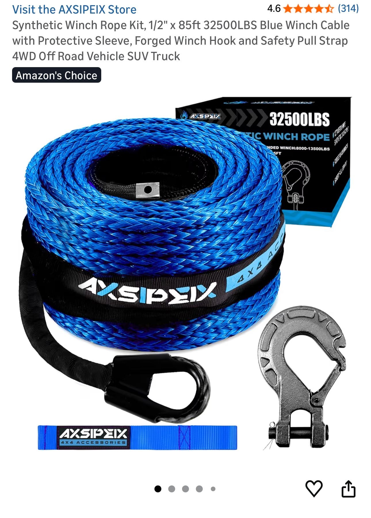 Synthetic Winch Rope Kit