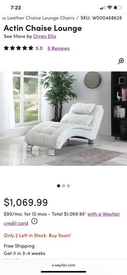 White Faux Leather Lounge Chair