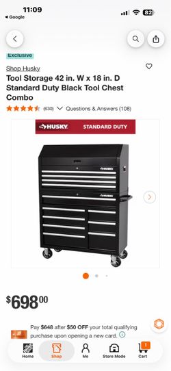 Husky Tool Storage 42 in. W x 18 in. D Standard Duty