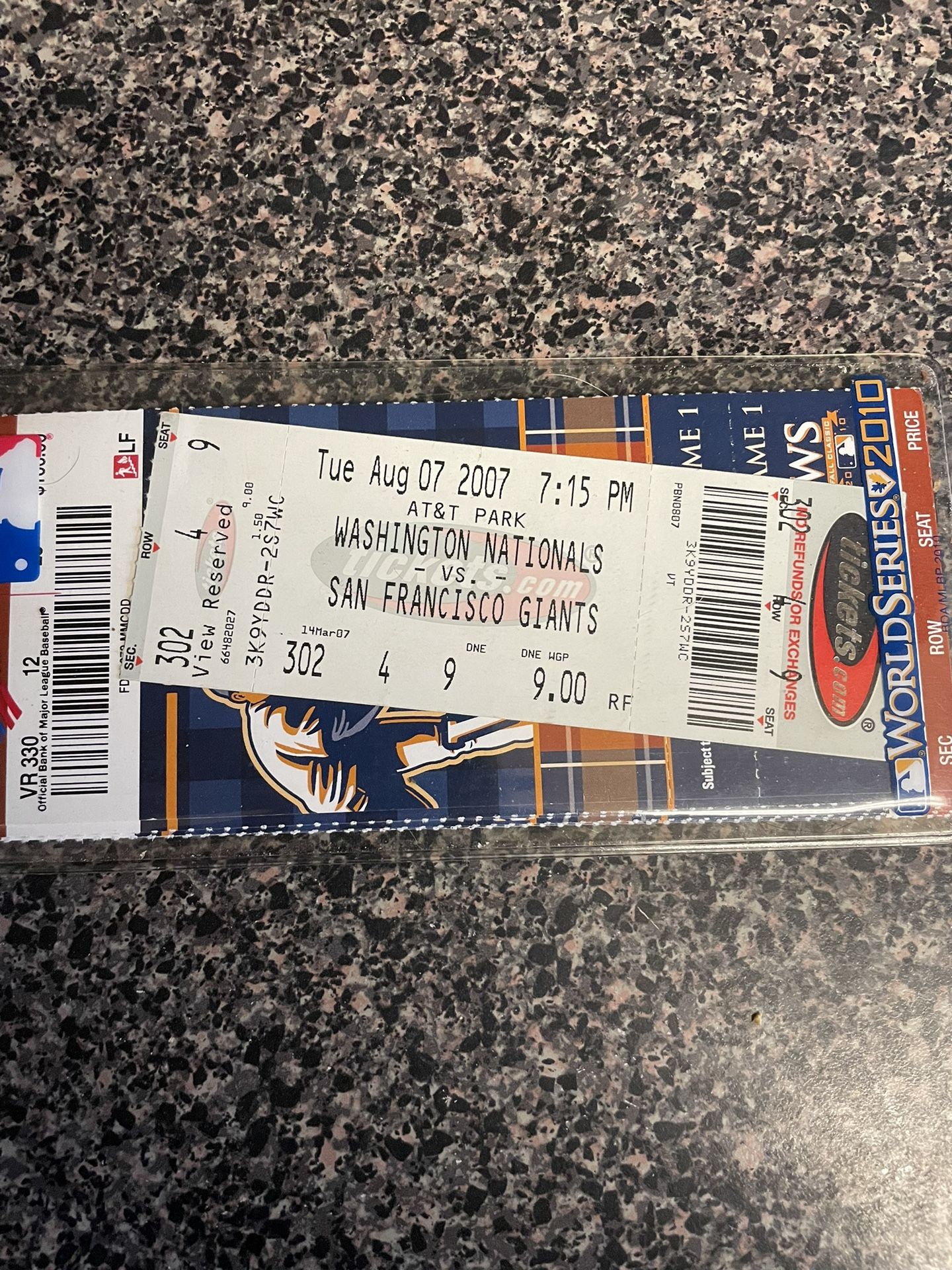 Giants Barry Bonds Record Ticket Plus First World Series Win In SF