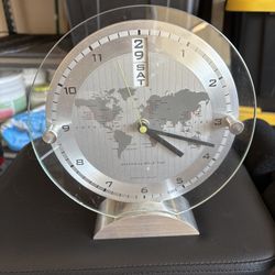 World Map Desk Clock 
