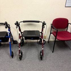 Bariatric rollator (red) 