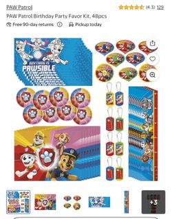 PAW Patrol Birthday Party Favor Kit, 48pcs