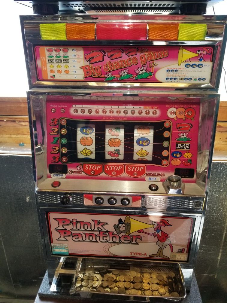 1995 PINK PANTHER PACHINKO SLOT MACHINE