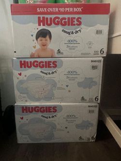 3x100$ Huggies Size 6