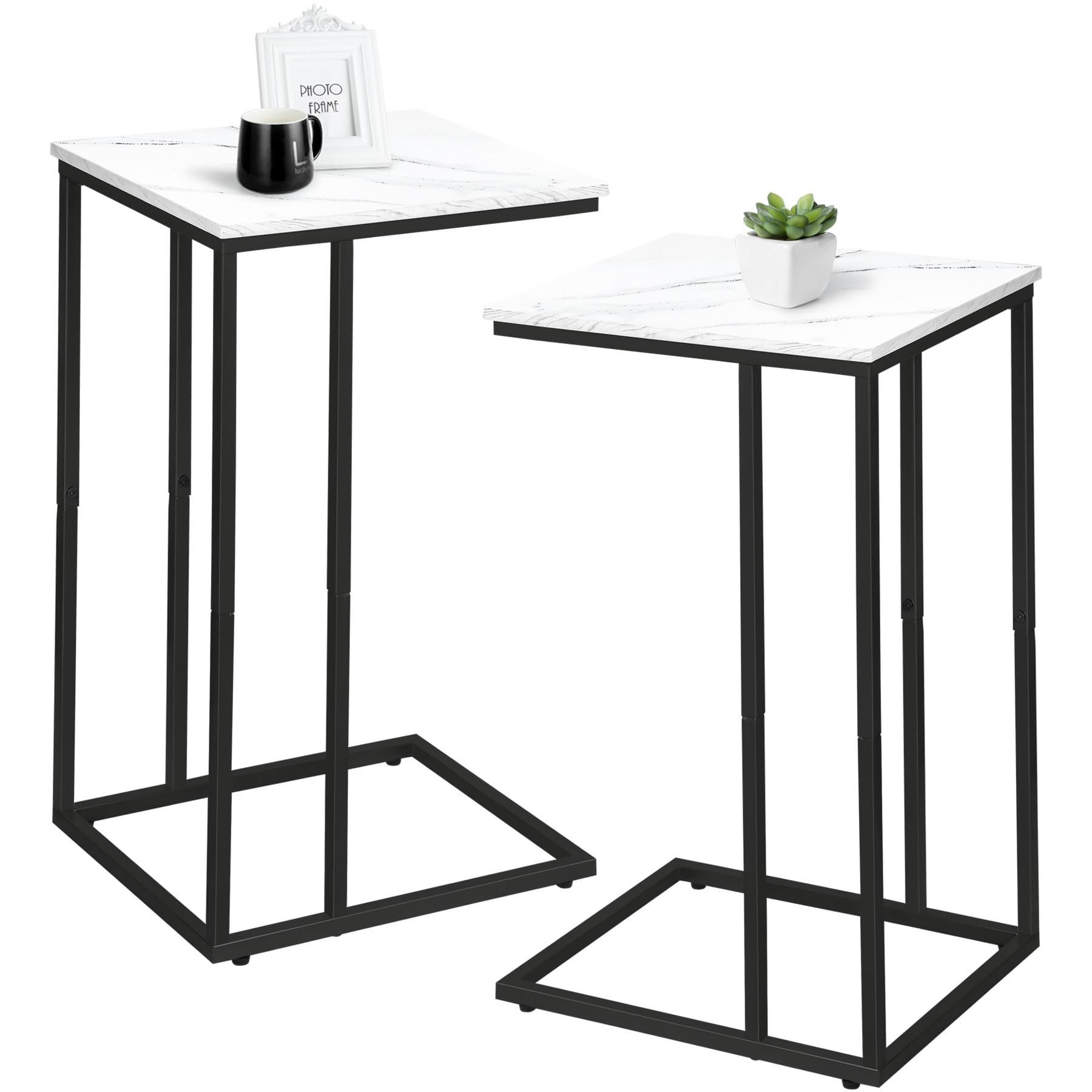New C Shaped Side / End Tables (set of 2)