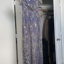 Purple Elegant Maxi Dress