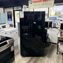 Frigidaire Black Side By Side Refrigerator With Ice Maker And Water Dispenser🔥
