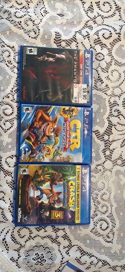 PS4 games, crash, ctr, metal gear