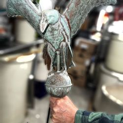 Vintage Copper Eagle Weathervane – Beautiful Verdigris Patina