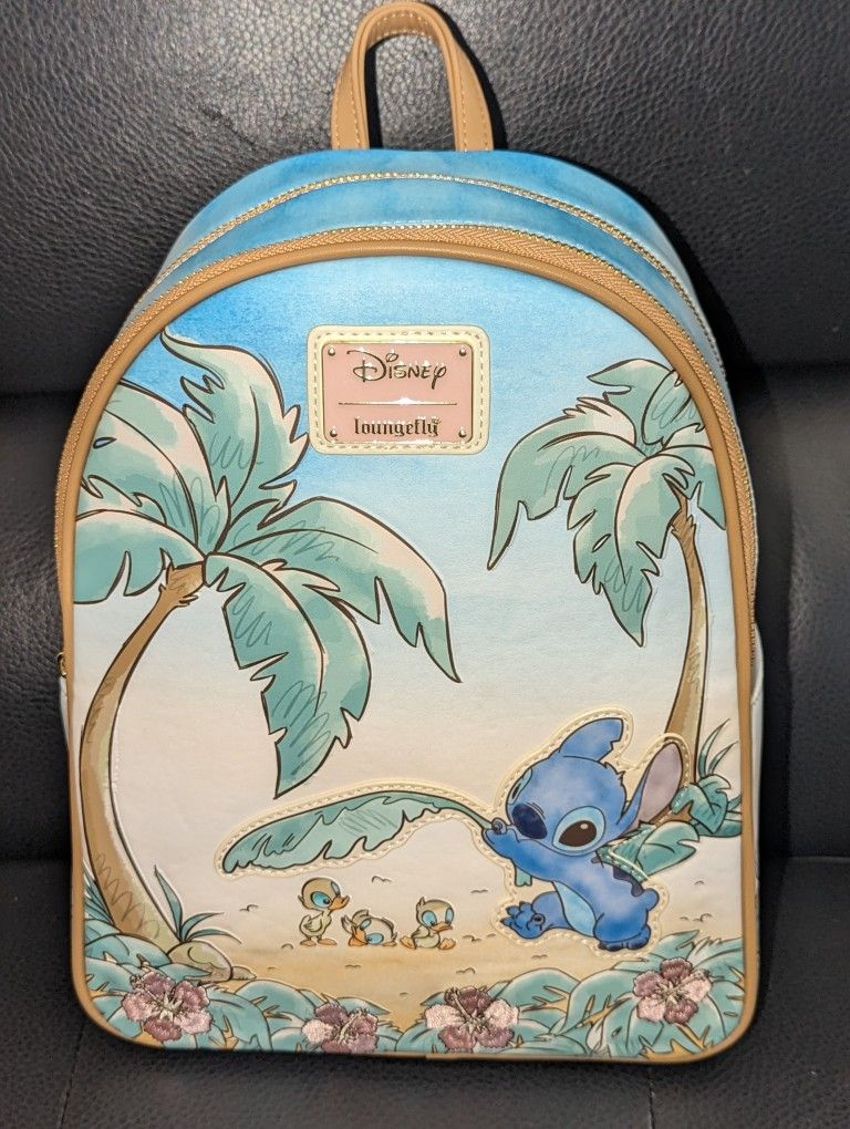 Loungefly x Disney Lilo Stitch Turtle Palm Tree Beach Mini