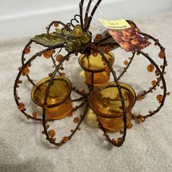 Votive Or Tealight Pumpkin Candle Holder