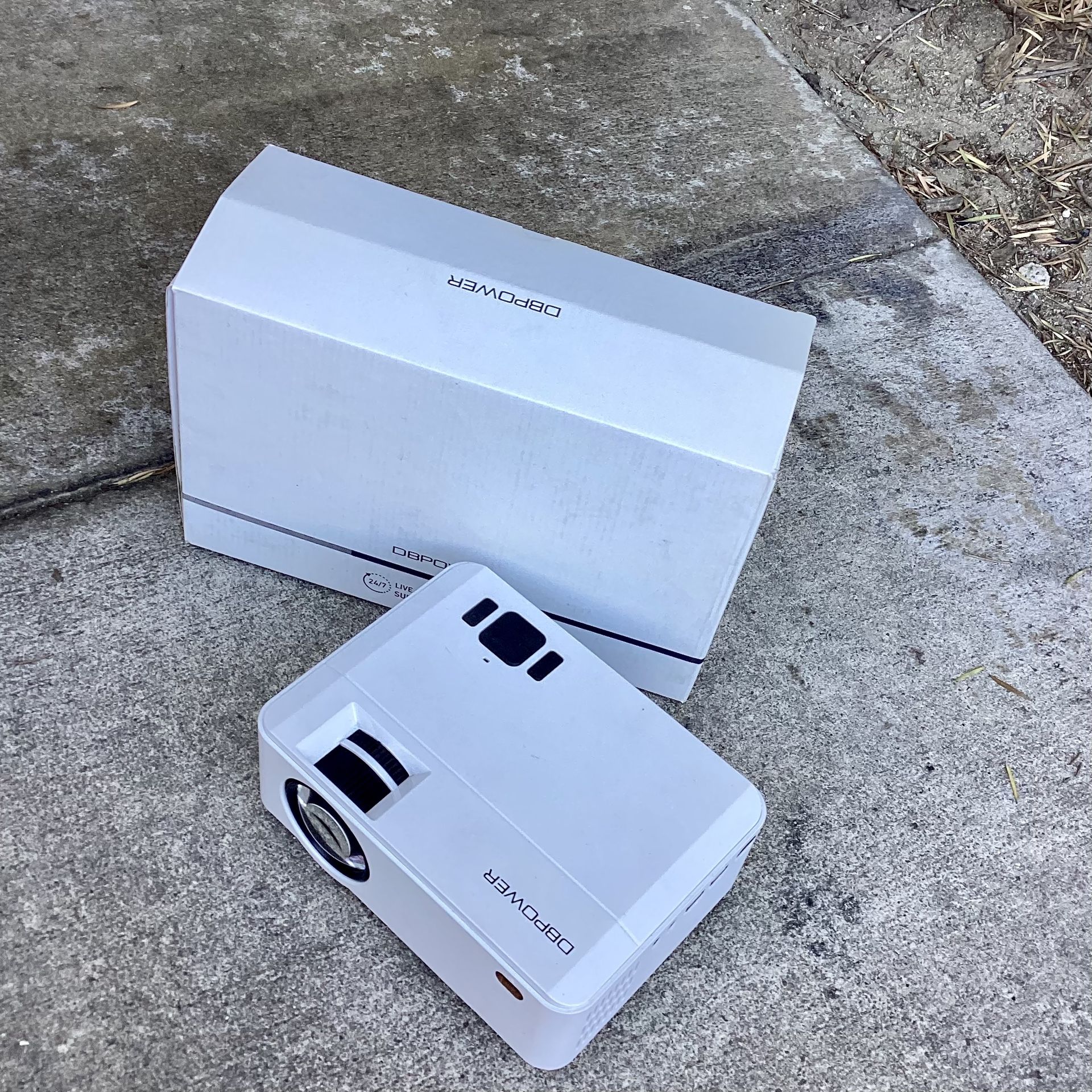 DBPOWER Projector, Upgraded 3500 Lux Mini Projector, 50000 Hrs 1080P Supported Video Projector Compatible with HDMI, USB, VGA, AV, TF, TV Stick and Sm