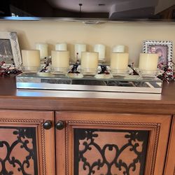 Z Gallerie Mirrored Candle Holder 