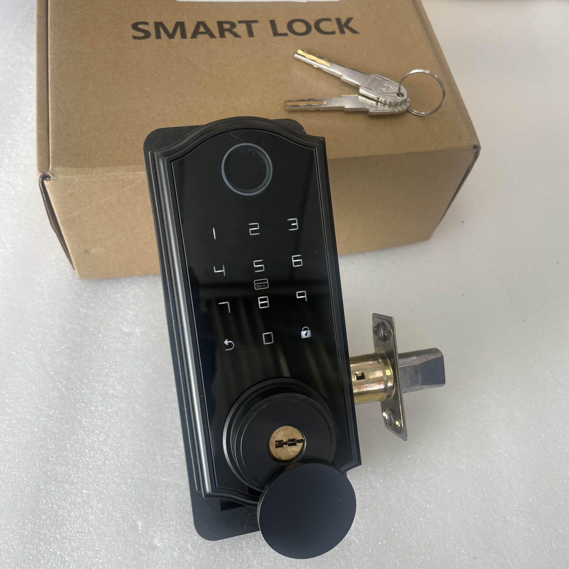 Smart Door Lock with Fingerprint , Keypad, Card, Key and App Control Deadbolt