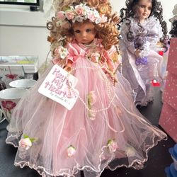 Vintage key to my heart doll
