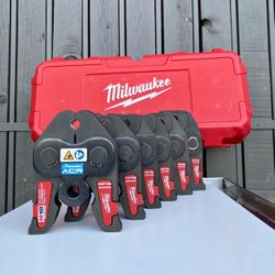 Milwaukee M18 Press 1/4 in. - 7/8 in. Copper Press Tool Jaw Set for Streamline ACR Press Fittings (6