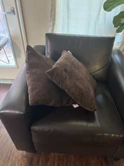 2 Brown Couch Cushions