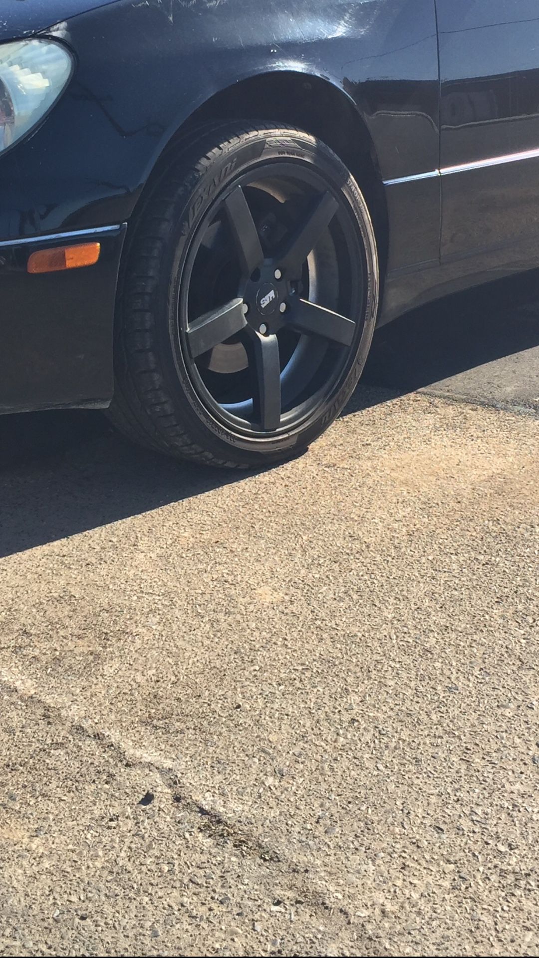 Black STR rims and tires 18s